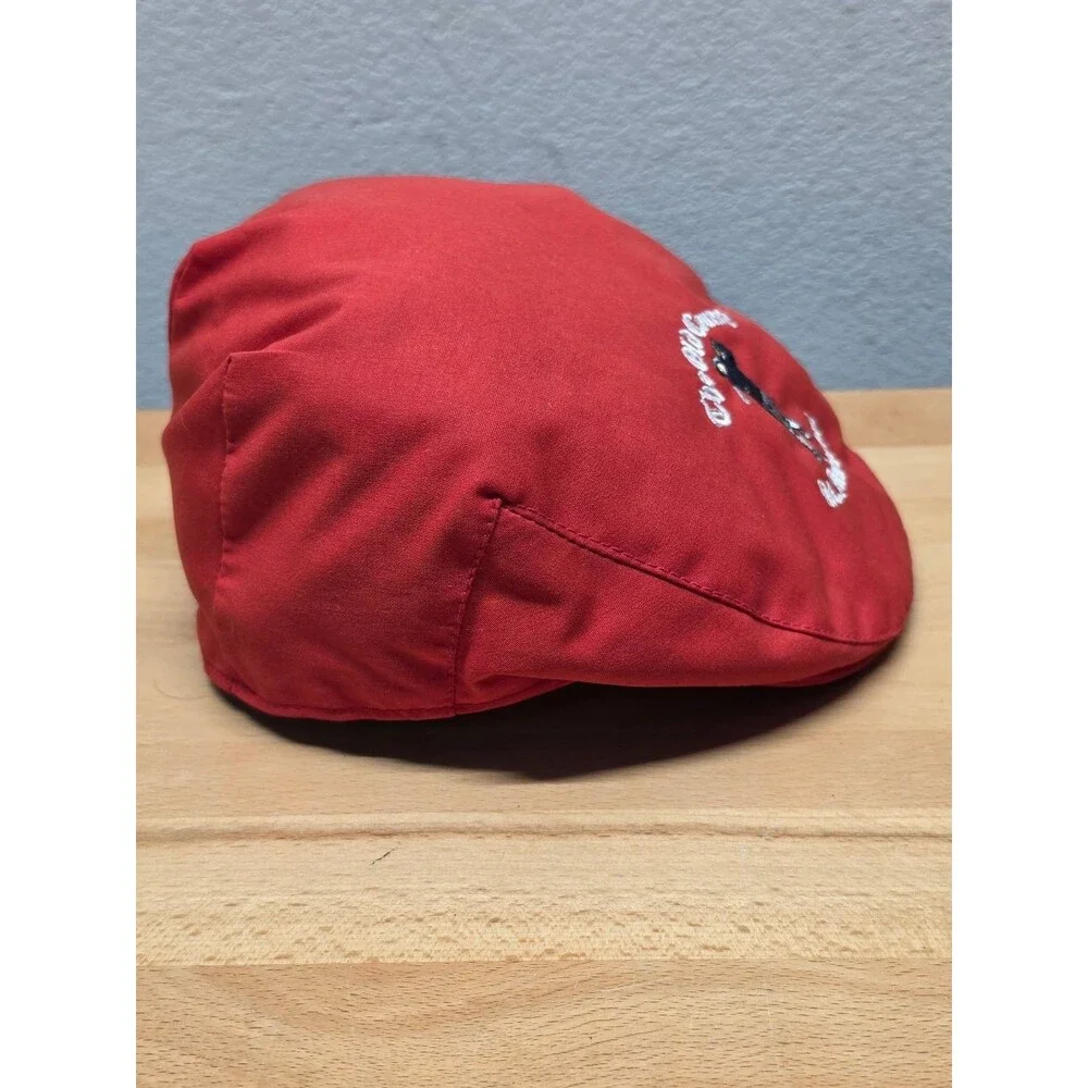 St Andrews Norwich Flat Cap The Edinburgh Woollen Mill Men's Medium Red Golf Hat